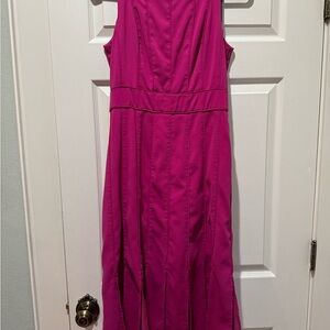 Badgley Mischka Fuchsia Sleeveless Maxi Gown